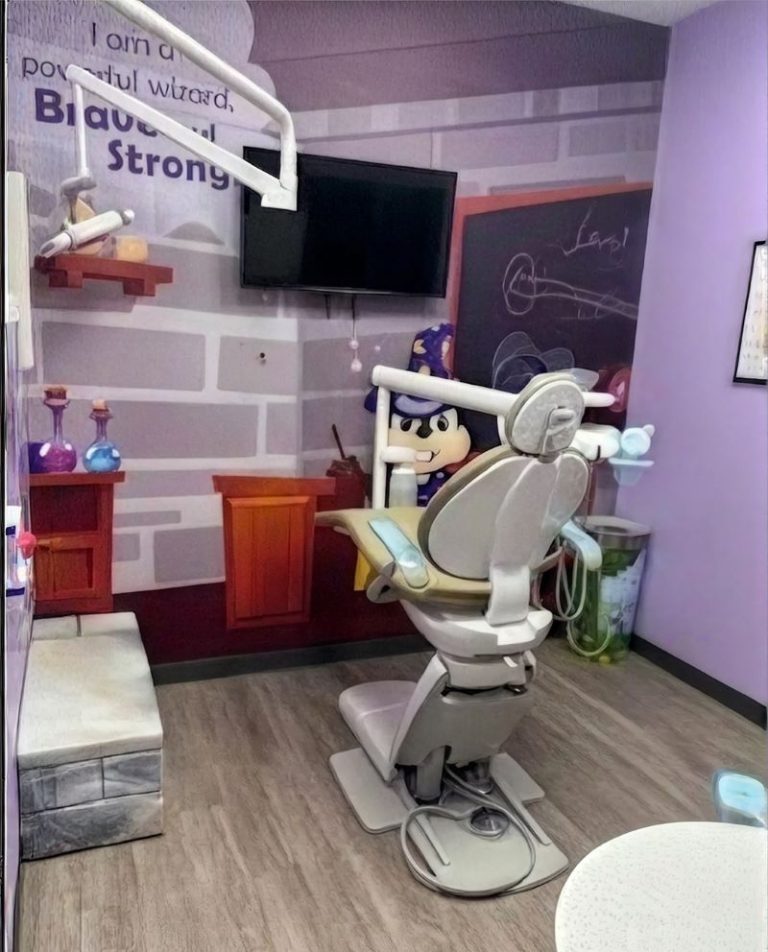 Wizard-themed treatment room at Smile Magic in Northeast San Antonio