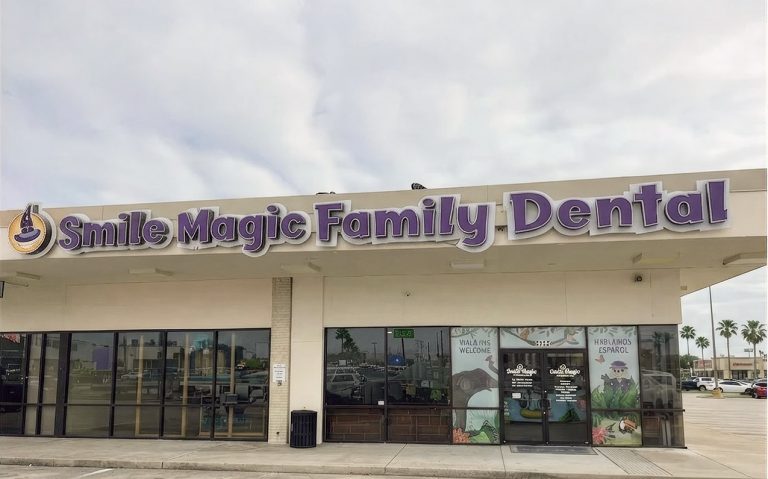 Smile Magic Family Dental storefront in South Staples, Corpus Christi