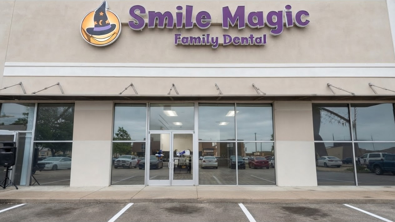Smile Magic Family Dental storefront in Houston