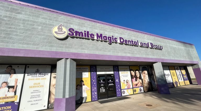 Smile Magic Family Dental storefront in Lewisville